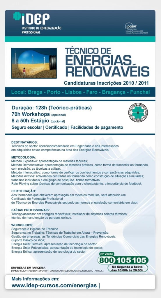 IDEP - Curso Técnico de Energias Renováveis IDEP - Curso Técnico de Energias Renováveis